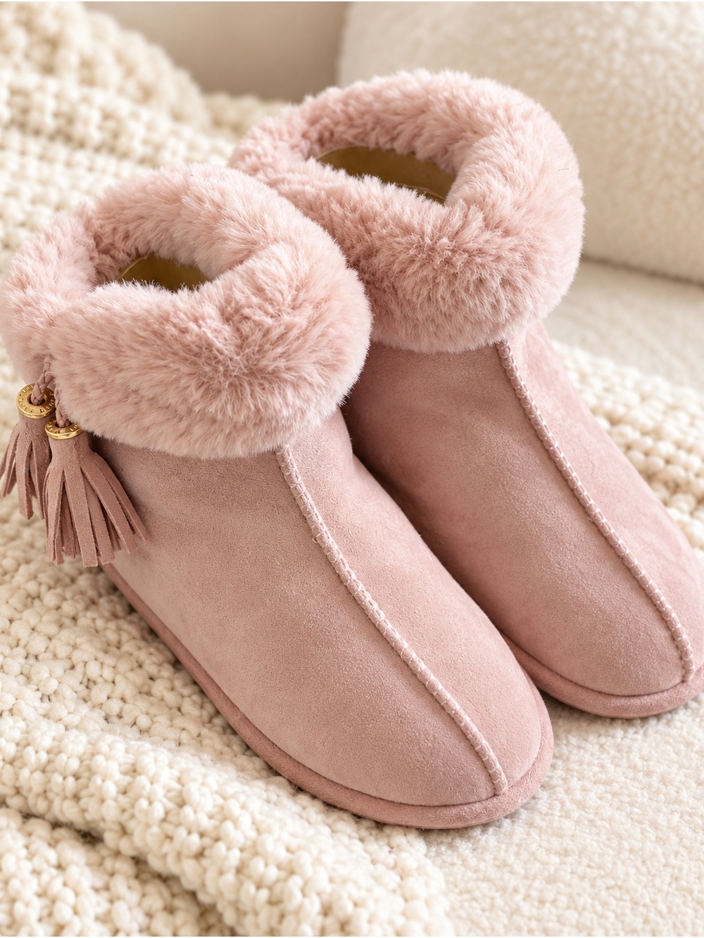 BNWT Ted Baker Plush Pink Women's Slipper Boots